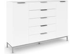 Kombikommode RAUCH "Kommode Türkommode Sideboard Kombikommode FLIPP", weiß (alpinweiß), B:160cm H:111cm T:42cm, Holzwerkstoff, Sideboards, Kombikommode, 2-türig mit 5 Schubladen und Soft-Close-Funktion in zwei Breiten