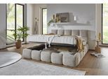 Polsterbett "Jane" mit großen Stauraum", beige (creme), B:202cm L:220cm, 100% PES, ATLANTIC HOME COLLECTION, Betten, Polsterbett, luxurious gepolstertes Kopfteil und Rahmen, Bezug mit Bouclécharakter