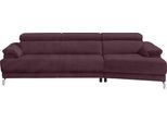 Ecksofa EGOITALIANO "Soul, extravagantes Designsofa, Megasofa, super bequem, tolle Details", lila (plum), B:246cm H:99cm T:140cm, Sofas, Ecksofa, mit Trapez-Abschlußelement, inkl verstellbarer Kopfteile