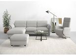 Ecksofa SIT & MORE "Grenoble L-Form mit Federkern", silber, B:251cm H:85cm T:161cm, Sofas, Ecksofa, wahlweise mit Bettfunktion, Bettkasten, Arm- und Kopfteilverstellung