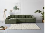 Ottomane HOME AFFAIRE "Skara L-Form", grün, B:310cm H:86cm T:100cm, 100% Polyester, Sofas, Ottomane, Lounge-Sofa mit Federkernpolsterung, in vielen Bezugsvarianten