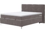 Boxbett COTTA "Kimy inkl. Bettkasten", grau, B:205cm L:211cm, 94% POLYESTER (PES);6%POLYAMID (PA), Komplettbetten, Boxbett, erhältlich in den Breiten 160x200cm & 180x200cm