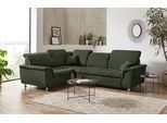 Ecksofa DOMO COLLECTION "FRANZI zeitlos und elegant, moderne Sitzheftung, L-Form", grün, B:275cm H:81cm T:214cm, Sofas, Ecksofa, wahlweise mit Kopfteilverstellung (dann Breite: 275 cm)