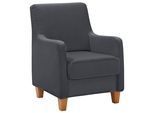 Sessel HOME AFFAIRE "Palmera, B: 70 cm", grau, B:70cm H:93cm T:75cm, 100% Polyester;Struktur (100% Polyester);Luxus-Microfaser in Lederoptik (100% Polyester), Sessel, Sessel, mit Federkern