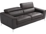 2,5-Sitzer EGOITALIANO "Francine, Designsofa, Loungesofa, Breite 213 cm, Fußfarbe chrom", schwarz, B:213cm H:100cm T:106cm, Leder »BULL« (echtes Rindsleder). Geschliffenes, pigmentiertes und behandeltes Rindsleder mit einer Dicke von 1, 3-1, 5 mm. Dieses Leder zeigt eine ziemlich weiche Hand mit einem halb undurchsichtigen Aussehen. Es handelt sich um ein geschütztes Leder. Eine leichte Deckschich