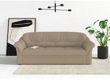 3-Sitzer DOMO COLLECTION "Montana für kleine Räume, Breite 184cm, komfortabel und zeitlos", braun (coffee), B:184cm H:84cm T:82cm, 92% Polyester, 8% Nylon, Sofas, 3-Sitzer, bequeme Armlehnen