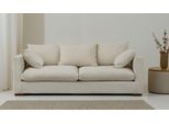 2,5-Sitzer HOME AFFAIRE "Comfy", beige (sand), B:220cm H:80cm T:113cm, 92% PES, 8% Nylon, Sofas, 2 5-Sitzer, extra weich und kuschelig, Füllung mit Federn und Daunen