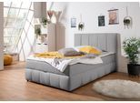 Boxbett OTTO HOME "Hartley inkl. Bettkasten und Topper, auch in Überlänge erhältlich", grau, B:152cm L:210cm, Komplettbetten, Boxbett, wahlweise mit Bonnell- oder TTFK-Matratze in H2, H3 o. H4 erhältlich