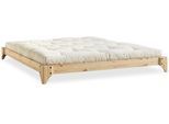 Futonbett KARUP DESIGN "Elan Bettgestell, massiv Kiefernholz, minimalistisches Scandi Design", beige (gestell: natur), B:168cm, Betten, Futonbett, Inklusive Lattenrost, in verschiedenen Breiten erhältlich