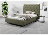 Polsterbett HOME AFFAIRE "Maxime, in 4 Breiten bis 200cm, auch in Leder", grün, B:176cm H:105cm L:254cm, 96% Polyester, 4% Polyacryl, Betten, Polsterbett, Kopfteilhöhe 143 cm, belastbar bis 280 kg, auch in Überlänge 220cm
