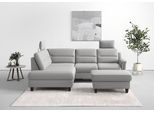 Ecksofa SIT & MORE "Farö L-Form", grau, B:251cm H:90cm T:187cm, Sofas, Ecksofa, inklusive Federkern, wahlweise mit Bettfunktion und Bettkasten