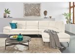 Ecksofa CALIA ITALIA "Dave, italienisches Designsofa L-Form, erstklassiger Sitzkomfort", weiß (altweiß), B:297cm H:87cm T:97cm, Leder BULL - 100% Leder;Leder SORRRENTO - 100% Leder, Sofas, Ecksofa, Ottomane wahlweise links oder rechts, in zwei tollen Lederqualitäten