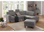 Ecksofa HOME AFFAIRE "Alta L-Form", grau, B:250cm H:89cm T:201cm, Struktur ( 100% Polyester);Struktur fein ( 100% Polyester);Luxus-Microfaser ALTARA NUBUCK (100% Polyester), Sofas, Ecksofa, mit Federkern und Kontrastnaht, Füße Buche eichefarben