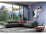 Ecksofa EGOITALIANO "Stefanie-e, Designsofa der Extraklasse, bequem mit hohem Sitzkomfort", grau (smoke), B:314cm H:96cm T:284cm, Luxus-Micofaser Lederoptik (100% Polyester) ist ein neues technisches Gewebe mit einem visuellen und taktilen Aspekt, der dem Nubuk sehr nahe kommt, mit innovativen Eigenschaften. Seine außerordentliche Weichheit kommt von einem exklusiven Produktionsprozess, der Unrein