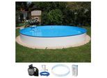 Rundpool KWAD "PALMA inkl. Dämmung Protector zum Teileinbau", weiß, H:120cm Ø:450cm, Schwimmbecken, Rundpool, 5-tlg., mit Foliensack 0,6mm