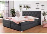 Boxbett HOME AFFAIRE "Tynan", grau (anthrazit), B:194cm L:210cm, Komplettbetten, Boxbett, wahlweise mit Bettkasten, in H2, H3 & H4 erhältilich