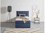 Boxbett HOME AFFAIRE "Kederleicht", blau, B:155cm L:213cm, Komplettbetten, Boxbett, inklusive Bettkasten & Topper, in 4 Breiten und 2 Härtegraden