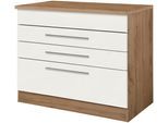 Kochfeldumbauschrank KOCHSTATION "KS-Wien", weiß (weiß, wotaneiche), B:80cm H:85cm T:60cm, Holzwerkstoff, Schränke, Kochfeldumbauschrank, Breite 80 cm, geeignet für autarkes Kochfeld