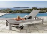 Gartenliege DESTINY "AMALFI", grau (taupe), Gartenliegen, Gartenliege, Aluminium, Textilene