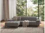 Ecksofa SIT & MORE "Cool L-Form", silber, B:290cm H:79cm T:185cm, Sofas, Ecksofa, wahlweise mit Kopfteilverstellung und Vorziehsitz, motorisch