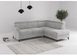 Ecksofa SIT & MORE "Glendale, L-Form", grau (silber), B:247cm H:84cm T:193cm, 90% Polyester, 10% Polyamid, Sofas, Ecksofa, inkl. Kopfteilverstellung, wahlweise mit Vorziehsitz und Bettkasten
