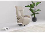 TV-Sessel SIT & MORE "Emely, inkl. Kopfteilverstellung & 360 Drehfunktion", beige (creme), B:74cm H:112cm T:82cm, 95%Polyester, 5% Polyamid, Sessel, TV-Sessel, wahlweise mit 2 Motoren, Akku & Aufstehhilfe