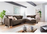 Ecksofa HOME AFFAIRE "Hörnum bequemes Wohlfühlsofa, Federkern, Breite 281cm, L-Form", braun (dunkelbraun), B:281cm H:85cm T:220cm, Korpus/Basismaterial: 85% Polyester, 15% Viskose. Sitzfläche: 85% Polyester, 15% Viskose, Sofas, Ecksofa, wahlweise mit motorischer Relaxfunktion, mit verstellbarer Kopfstütze