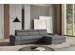 Ecksofa SIT & MORE "Broadway L-Form", grau, B:284cm H:79cm T:171cm, 90% Polyester, 10% Polyamid, Sofas, Ecksofa, inklusive Kopfteilverstellung, wahlweise mit Bettfunktion