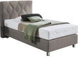 Boxspringbett "Phönix", beige (schwarz, beige), B:135cm L:210cm, Bezug Bett: Microvelours (100% Polyester) oder Feinstruktur (100% Polyester);Bezug Bonnell-Federkernmatratze: 100% Polyester;Bezug Kaltschaummatratze: 100% Polyester;Bezug Tonnentaschenfederkernmatratze: 80% Baumwolle, 20%Polyester, WESTFALIA SCHLAFKOMFORT, Komplettbetten, Boxspringbett