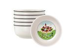 Schale VILLEROY & BOCH "Dessertschalen Design Naif ø 13 cm 6er Set bunt", bunt, Schüsseln, Schale