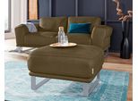 Hocker W.SCHILLIG "montanaa", grün (camouflage z69), B:71cm H:42cm T:71cm, Hocker, Hocker, mit Metallkufen in Silber matt, Breite 71 cm