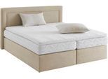 Boxspringbett, beige, B:195cm L:210cm, WESTFALIA SCHLAFKOMFORT, Komplettbetten, Boxspringbett, wahlweise mit Bettkasten und Topper