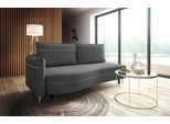 Loungesofa EXXPO - SOFA FASHION "Ortis mit toller Kontrastnaht, Solitärmöbel, bequem, schmale Armlehne", silber (silberfarben), B:212cm H:93cm T:114cm, Sofas, Loungesofa, Schlafsofa mit Bettfunktion und Bettkasten, komfortabler Federkern