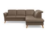 Ecksofa SIT & MORE "Romero L-Form", braun (coffee), B:250cm H:91cm T:220cm, 100% Polyester, Sofas, Ecksofa, wahlweise mit oder ohne TV-Funktion, Bettfunktion, Bettkasten