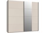 Schwebetürenschrank FORTE "Ingalil", beige (sand), B:220,1cm H:210,5cm T:61,2cm, Holzwerkstoff, Schränke, Schwebetürenschrank, Höhe 2,10 mtr., stehende Montage