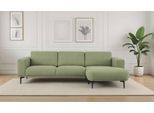 Ecksofa OTTO HOME "Lillith, 289 cm, L-Form, gemütlicher Sitzkomfort", olive, B:289cm H:85cm T:159cm, 100% Polyester, Sofas, Ecksofa, Eckcouch mit runder Recamiere links/rechts, Strukturstoff