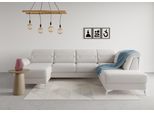 Wohnlandschaft SIT & MORE "Sinatra U-Form", silber, B:326cm H:85cm T:220cm, 98% Polyester, 2% Polyamid, Sofas, Wohnlandschaft, optional mit Kopfteilverstellung und Armteilfunktion etc.