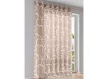 Gardine HEINE HOME Gr. 2, taupe, weiß, B:270cm H:175cm, Polyester, Gardinen, Gardine