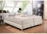 Boxspringbett HOME AFFAIRE "Salo", beige, B:186cm L:226cm, Komplettbetten, Boxspringbett, Ohne Kopfteil, inkl. Topper, auch in Überlänge 220 cm