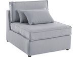 Sofa-Mittelelement OTTO HOME "Florid", silber, B:80cm H:75cm T:100cm, Baumwollmix (60% Baumwolle/40% Leinen);Struktur fein (100% Polyester);Samtoptik (100% Polyester);Samtvelours (100% Polyester);Struktur (100% Polyester);Struktur recycelt (100% recyceltes Polyester), Polsterelemente, Sofa-Mittelelement, als Teil eines Modulsofas,, fester Sitzkomfort, auch in Cord