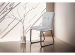 Esszimmerstuhl BYLIVING "Talea", grau (hellgrau, schwarz), B:47cm H:88cm T:59cm, Stühle, Esszimmerstuhl, Nosagfederung im Sitz, Cord Stoff