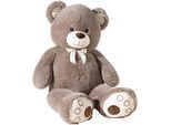 Kuscheltier HEUNEC "Floppy mit Schleife XXL, 130 cm", grau (kitt), Plüschfiguren, KinderH:130cm, Polyester, Kuscheltier, H:130cm