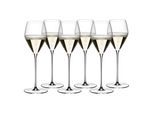 Champagnerglas "Champagner Weingläser Veloce 327 ml 6er Set transparent", bunt (transparent), 6 tlg., Glas, RIEDEL THE WINE GLASS COMPANY, Trinkgefäße, Champagnerglas
