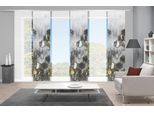 Schiebegardine VISION S "LAYON 6er SET" Gr. 1, grau (anthrazit), B:60cm H:260cm, Polyester, Gardinen, Schiebegardine, Schiebevorhang Digidruck 6er Set LAYON