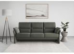 3-Sitzer DOMO COLLECTION "Pina, schmale Armlehnen, mit Federkern, kompakt & elegant", grün (dunkelgrün), B:219cm H:95cm T:88cm, 95% Polyester, 5% Polyamid, Sofas, 3-Sitzer, Hoher Sitzkomfort, Microfaser hochflorig, dunkelgrün, Breite 219 cm