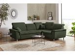 Ecksofa DOMO COLLECTION "FRANZI zeitlos und elegant, moderne Sitzheftung, L-Form", grün, B:275cm H:81cm T:214cm, Sofas, Ecksofa, wahlweise mit Kopfteilverstellung (dann Breite: 275 cm)