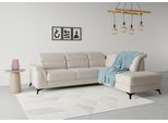 Ecksofa SIT & MORE "Sinatra L-Form", grau (elephant), B:251cm H:85cm T:220cm, 100% Polyester, Sofas, Ecksofa, mit Ottomane, optional mit Kopfteilverstellung und Armteilfunktion