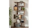 Aktenregal HOME AFFAIRE "Calli", beige (ahorn), B:80cm H:192cm T:24,6cm, Holzwerkstoff, Regale, Aktenregal, Regal im modernen Design, Breite 80 cm x Höhe 192 cm, Made in Italy