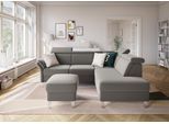 Ecksofa SIT & MORE "Vincenzo L-Form", grau (hellgrau), B:245cm H:84cm T:193cm, Sofas, Ecksofa, inklusive Kopfteilverstellung, wahlweise mit Bettfunktion, Bettkasten