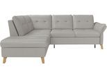 Ecksofa SIT & MORE "Göteborg", grau (light grau), B:250cm H:90cm T:226cm, Sofas, Ecksofa, inkl. Sitztiefenverstellung, wahlweise mit Bettfunktion & Bettkasten